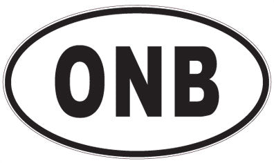 ONB - 3 Letter Initials Oval Sticker