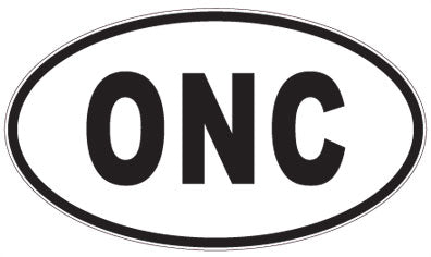 ONC - 3 Letter Initials Oval Sticker