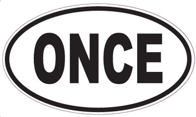 ONCE - Oval Sticker