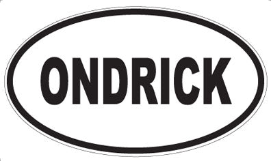 ONDRICK - Oval Sticker