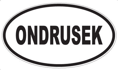 ONDRUSEK - Oval Sticker