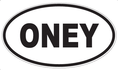 ONEY - Oval Magnet