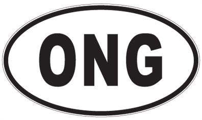 ONG - 3 Letter Initials Oval Sticker