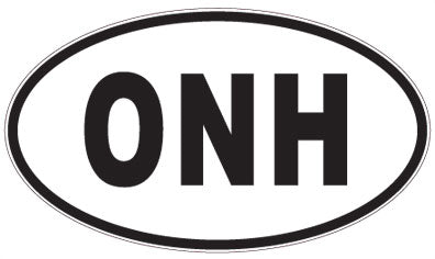 ONH - 3 Letter Initials Oval Sticker