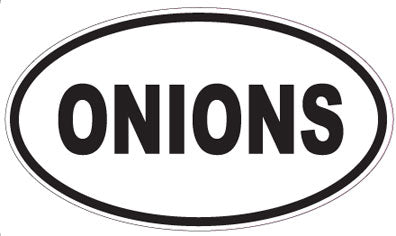 ONIONS - Oval Sticker