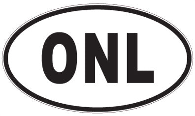 ONL - 3 Letter Initials Oval Sticker