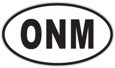 ONM - 3 Letter Initials Oval Sticker