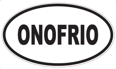 ONOFRIO - Oval Sticker