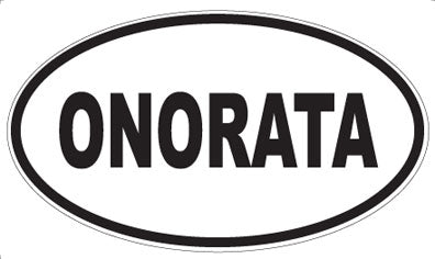 ONORATA - Oval Sticker