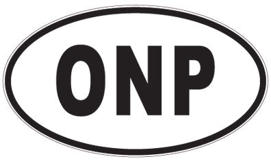 ONP - 3 Letter Initials Oval Sticker