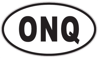 ONQ - 3 Letter Initials Oval Sticker