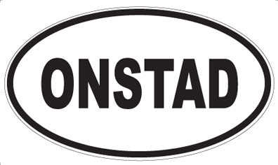 ONSTAD - Oval Sticker