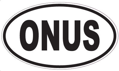ONUS - Oval Sticker