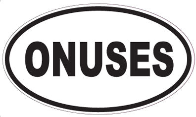 ONUSES - Oval Sticker
