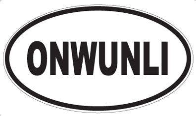 ONWUNLI - Oval Sticker