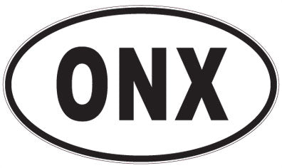 ONX - 3 Letter Initials Oval Sticker