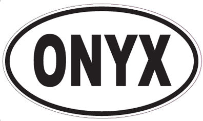 ONYX - Oval Sticker