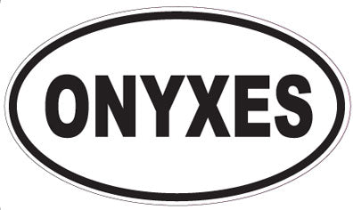 ONYXES - Oval Sticker