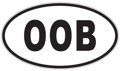 OOB - 3 Letter Initials Oval Sticker