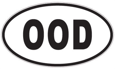 OOD - 3 Letter Initials Oval Sticker