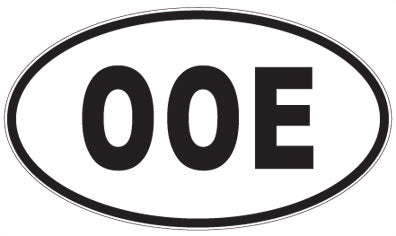 OOE - 3 Letter Initials Oval Sticker