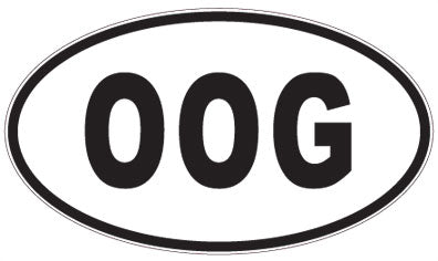 OOG - 3 Letter Initials Oval Sticker