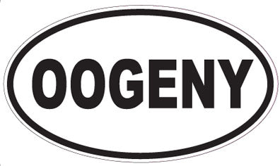 OOGENY - Oval Sticker