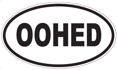 OOHED - Oval Sticker