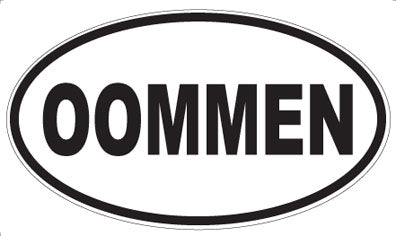 OOMMEN - Oval Sticker
