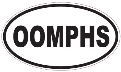 OOMPHS - Oval Sticker
