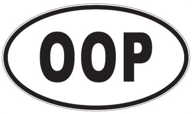 OOP - 3 Letter Initials Oval Sticker