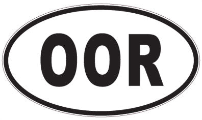 OOR - 3 Letter Initials Oval Sticker