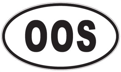 OOS - 3 Letter Initials Oval Sticker