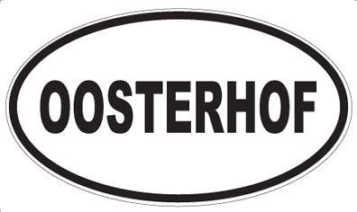 OOSTERHOF - Oval Sticker