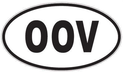 OOV - 3 Letter Initials Oval Sticker