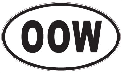 OOW - 3 Letter Initials Oval Sticker