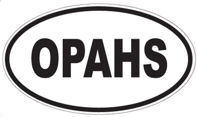 OPAHS - Oval Sticker