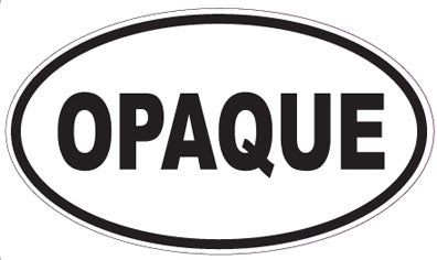OPAQUE - Oval Sticker