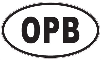 OPB - 3 Letter Initials Oval Sticker