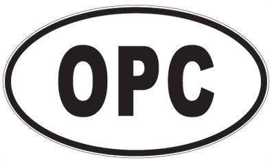 OPC - 3 Letter Initials Oval Sticker