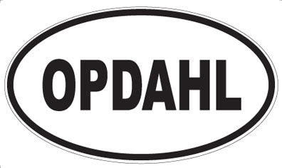 OPDAHL - Oval Sticker