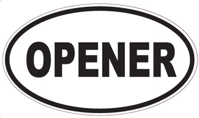 OPENER - Oval Sticker