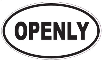 OPENLY - Oval Sticker