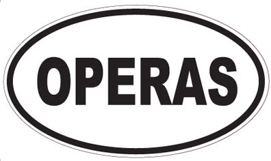 OPERAS - Oval Sticker
