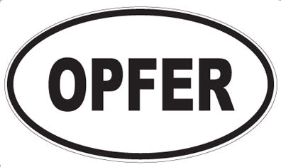 OPFER - Oval Sticker