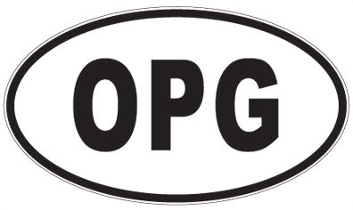 OPG - 3 Letter Initials Oval Sticker
