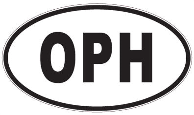 OPH - 3 Letter Initials Oval Sticker