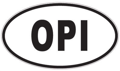 OPI - 3 Letter Initials Oval Sticker