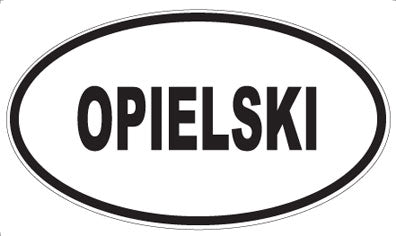 OPIELSKI - Oval Sticker