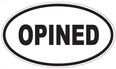 OPINED - Oval Sticker